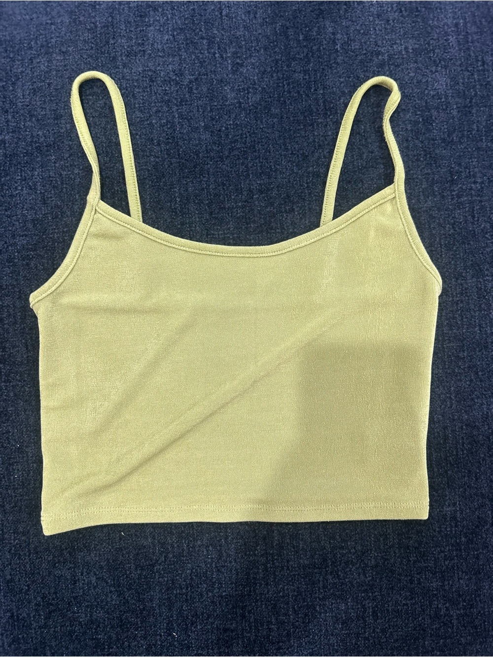 Shimmery Mesh Crop Tank Top - Lime Green